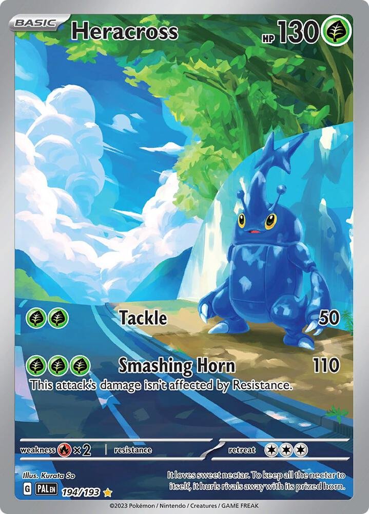 pokémon heracross #194 paldea evolved nm