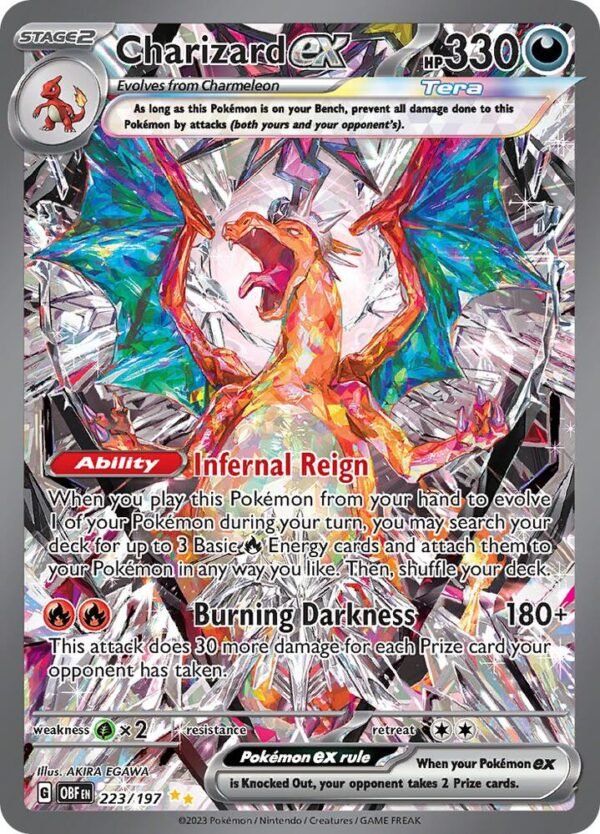 pokémon charizard ex #223 obsidian flames
