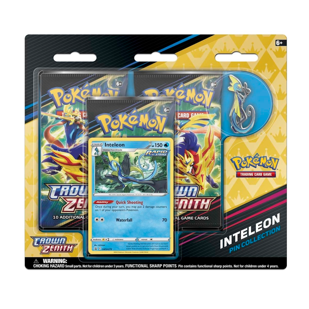 crown zenith: inteleon pin collection 3 pack blister