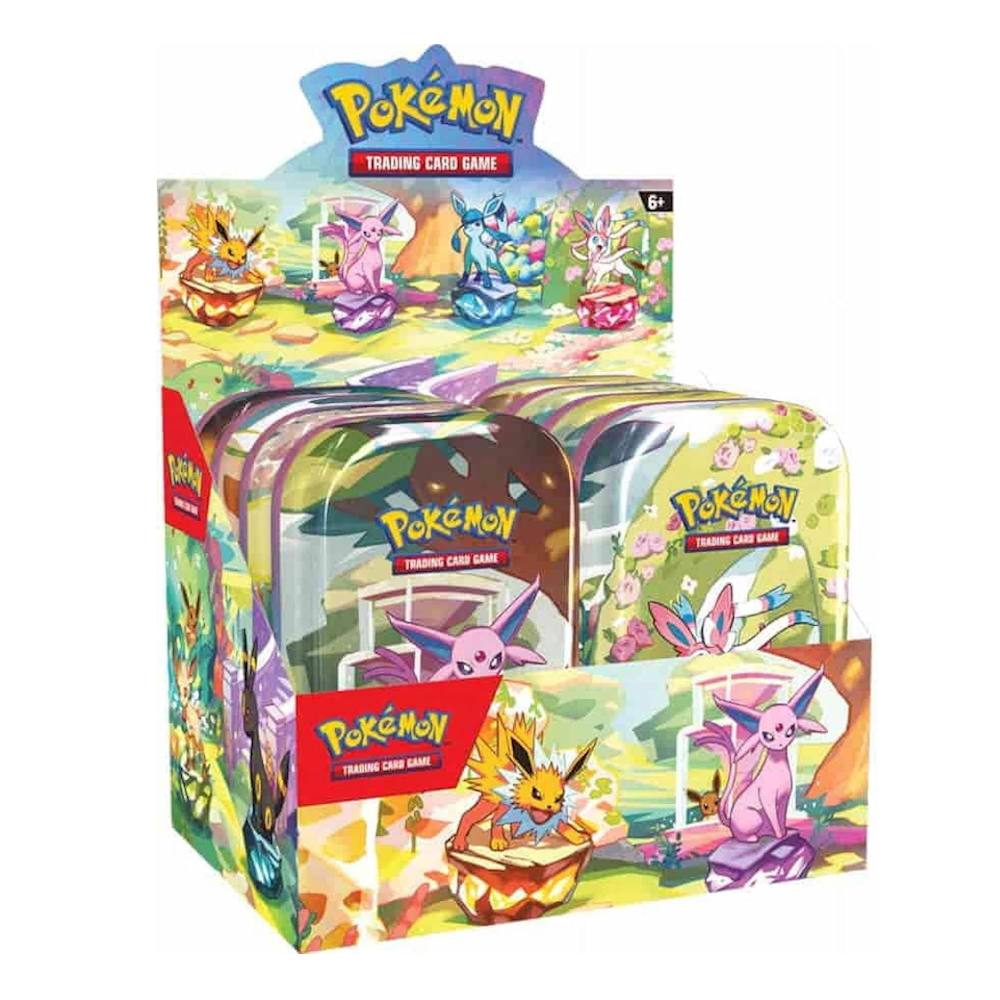 pokémon tcg – prismatic evolutions mini tin display (engels)