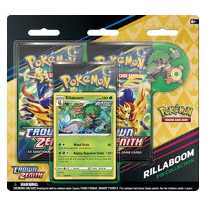 pokémon tcg – crown zenith: rillaboom pin collection 3 pack blister pokémon tcg – crown zenith: rillaboom pin collection 3 pack blister