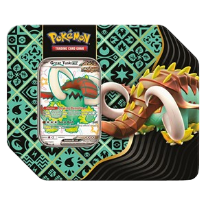 pokémon tcg – paldean fates: great tusk ex tin (us version) pokémon tcg – paldean fates: great tusk ex tin (us version)