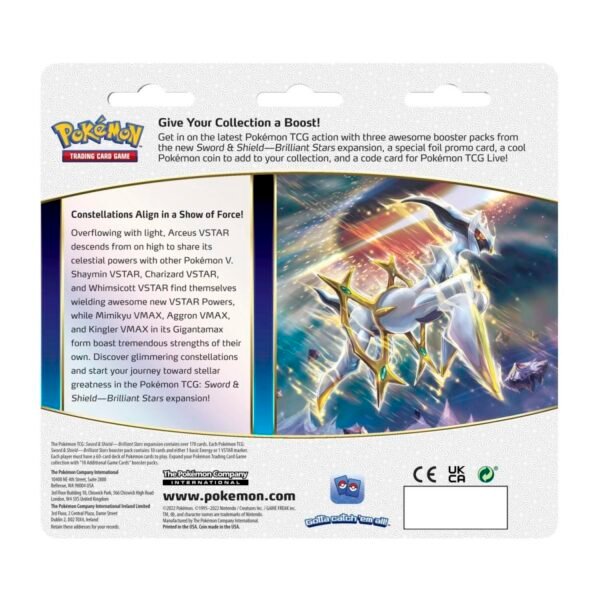 pokémon brilliant stars leafeon 3 pack blister
