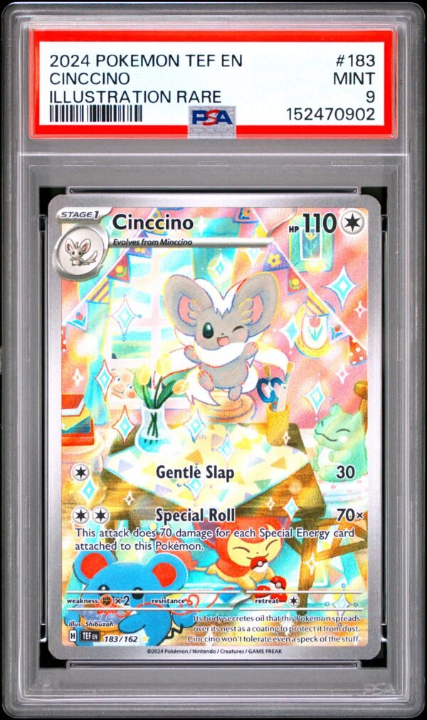 pokémon cinccino #183 temporal forces tef psa 9