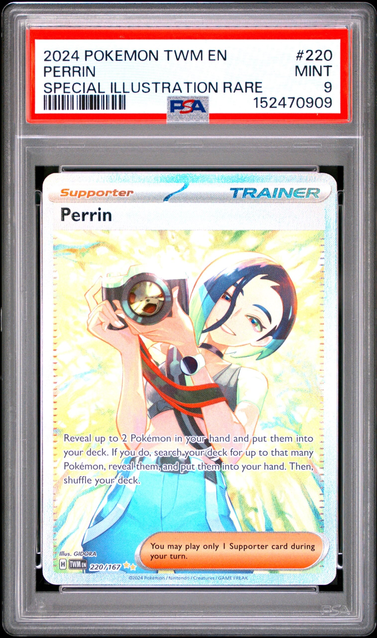 pokémon perrin #220 twilight masquerade twm psa 9 pokémon perrin #220 twilight masquerade twm psa 9