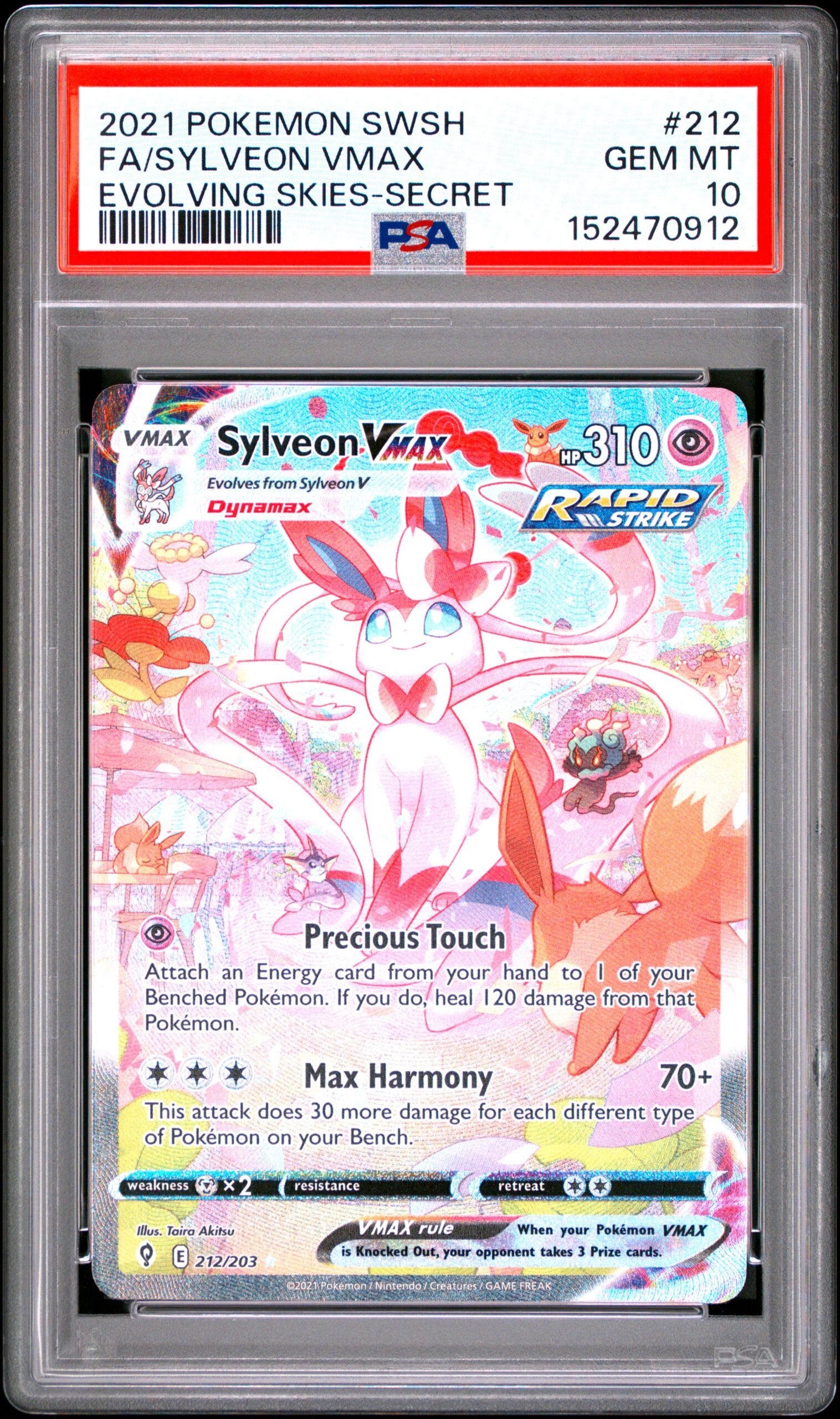 pokémon sylveon vmax #212 evolving skies psa 10 pokémon sylveon vmax #212 evolving skies psa 10