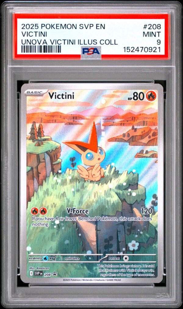 pokémon victini #208 promo svp psa 9