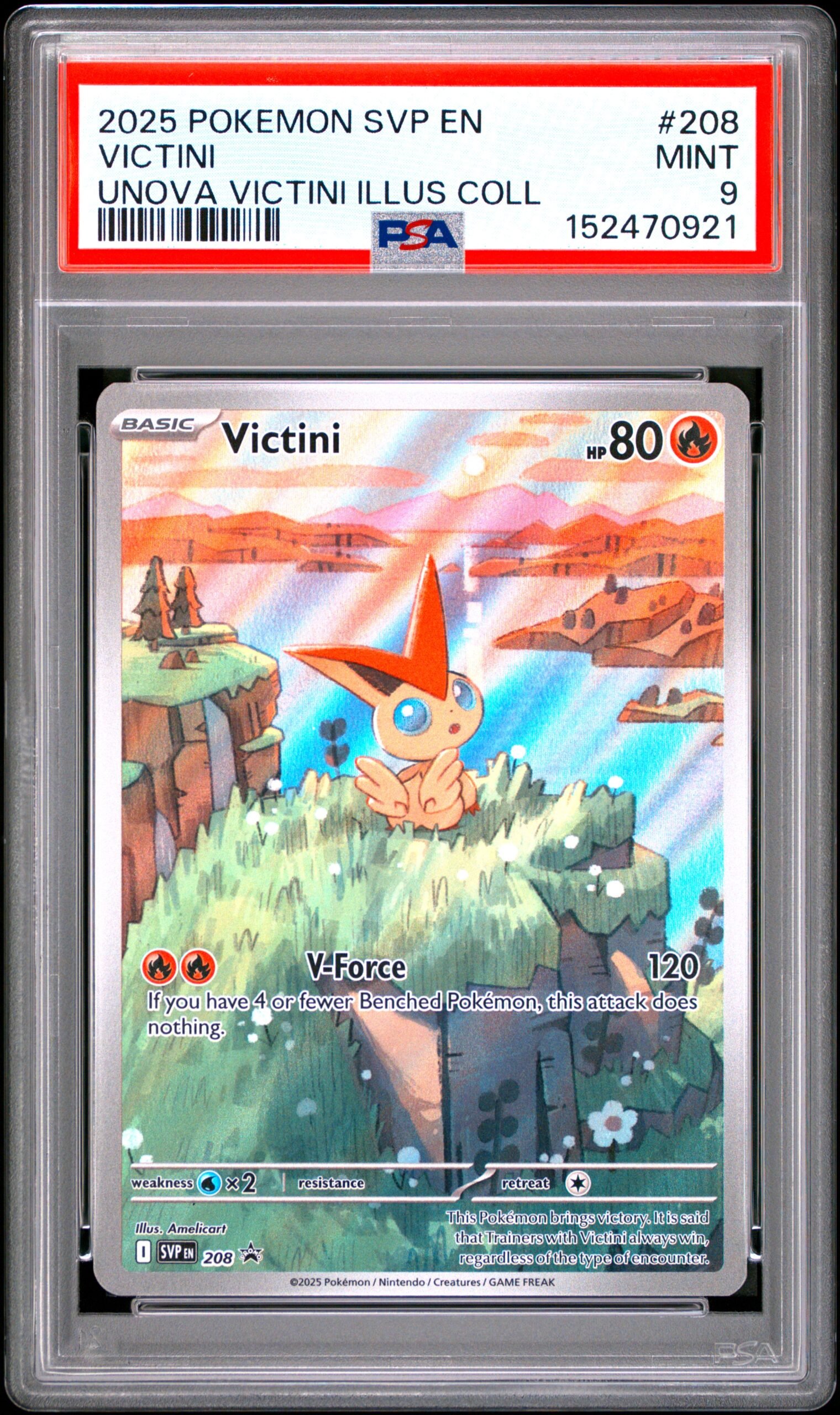 pokémon victini #208 promo svp psa 9 pokémon victini #208 promo svp psa 9