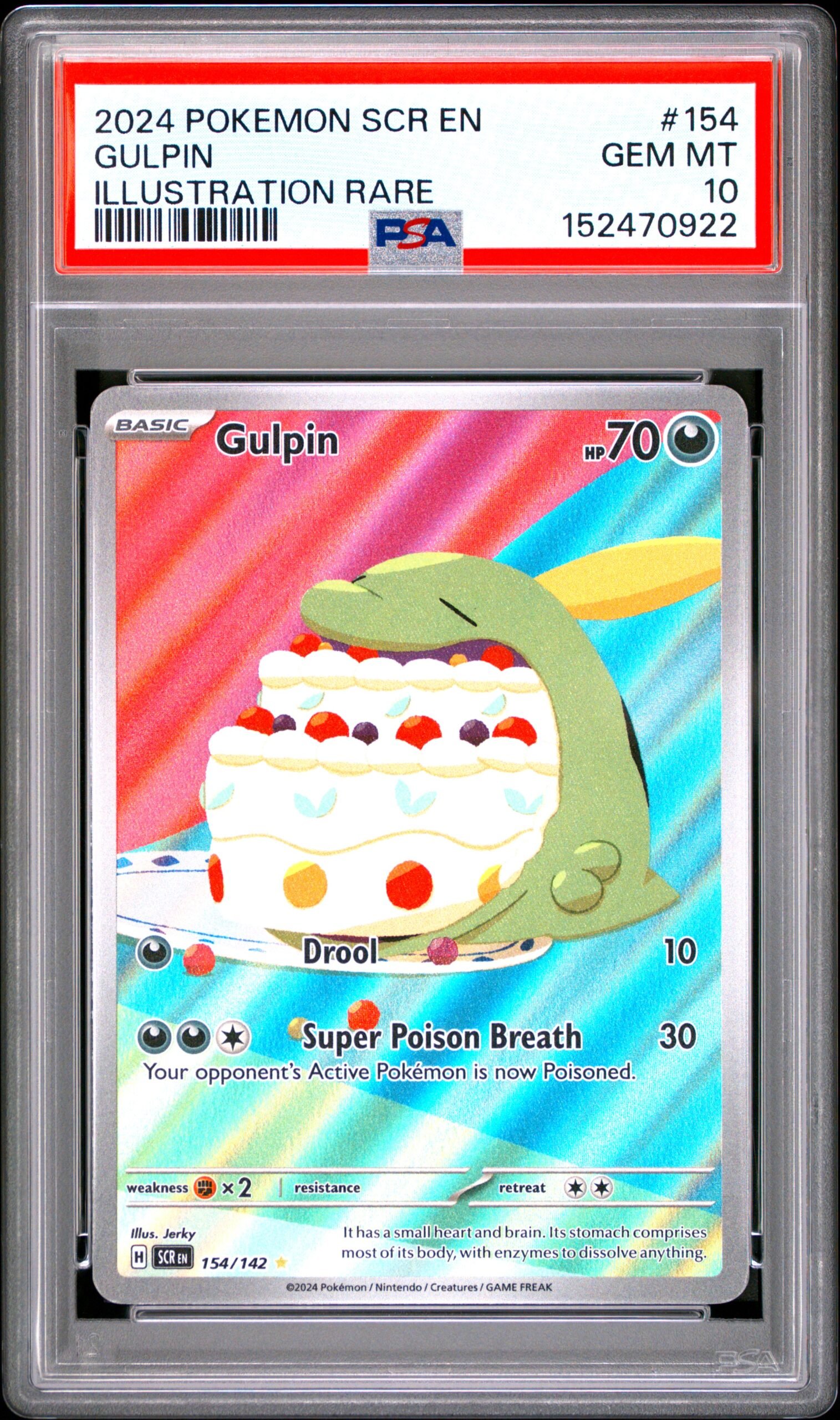 pokémon gulpin #154 stellar crown psa 10 pokémon gulpin #154 stellar crown psa 10