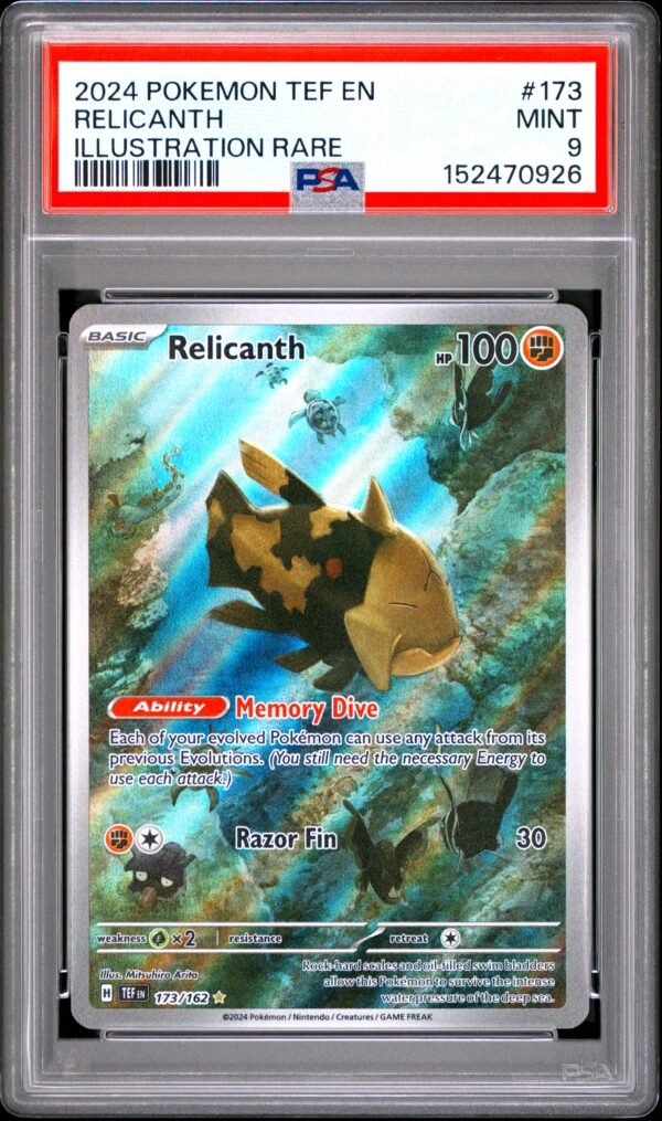 pokémon relicanth #173 temporal forces tef psa 9