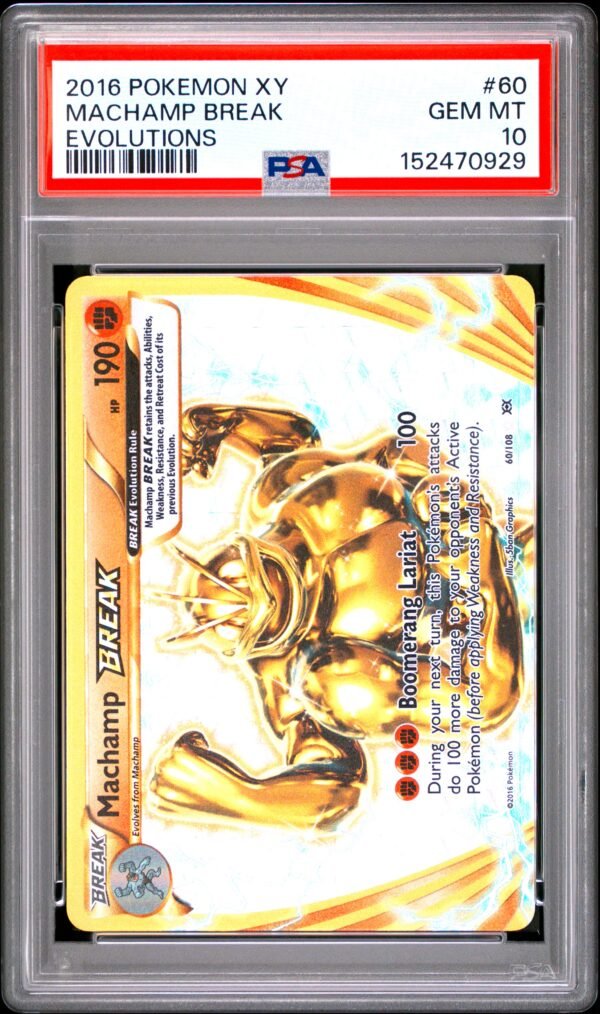 pokémon machamp break #60 evolutions psa 10