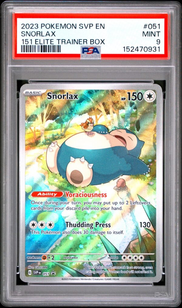 pokémon snorlax #051 151 promo psa 10
