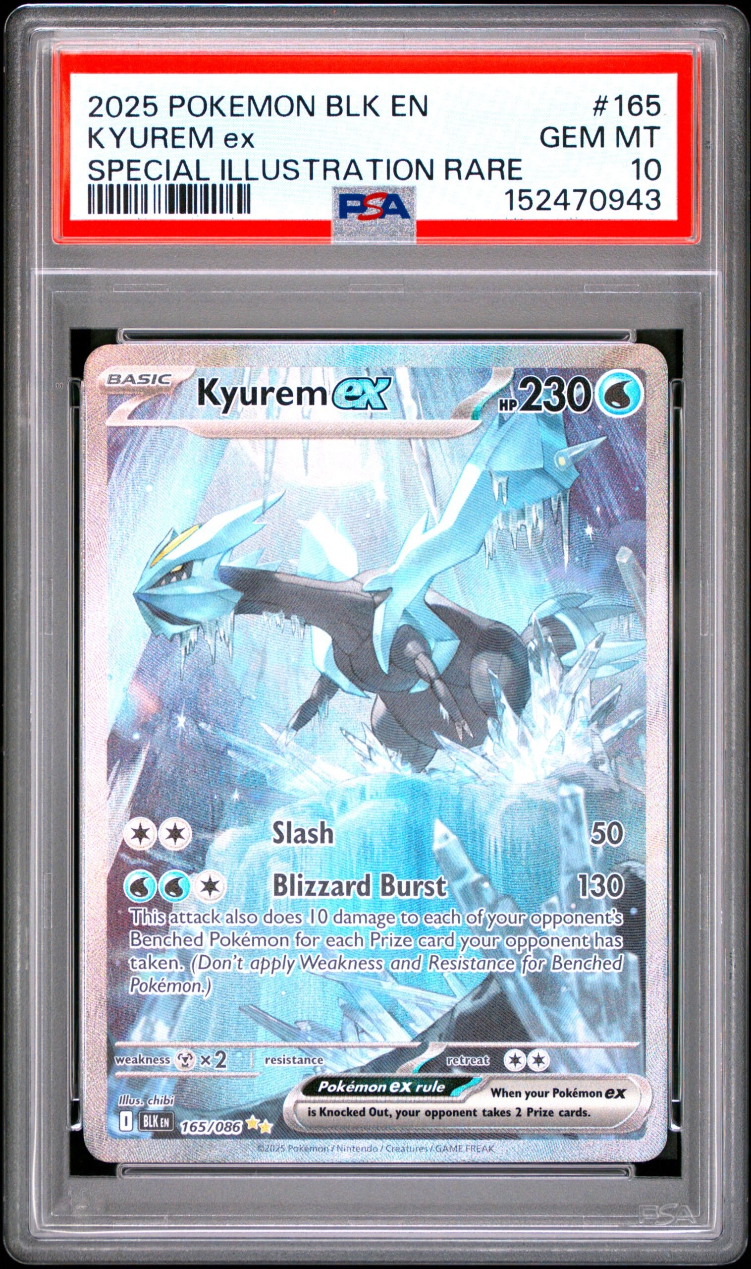 pokémon kyurem ex #165 black bolt psa 10 pokémon kyurem ex #165 black bolt psa 10