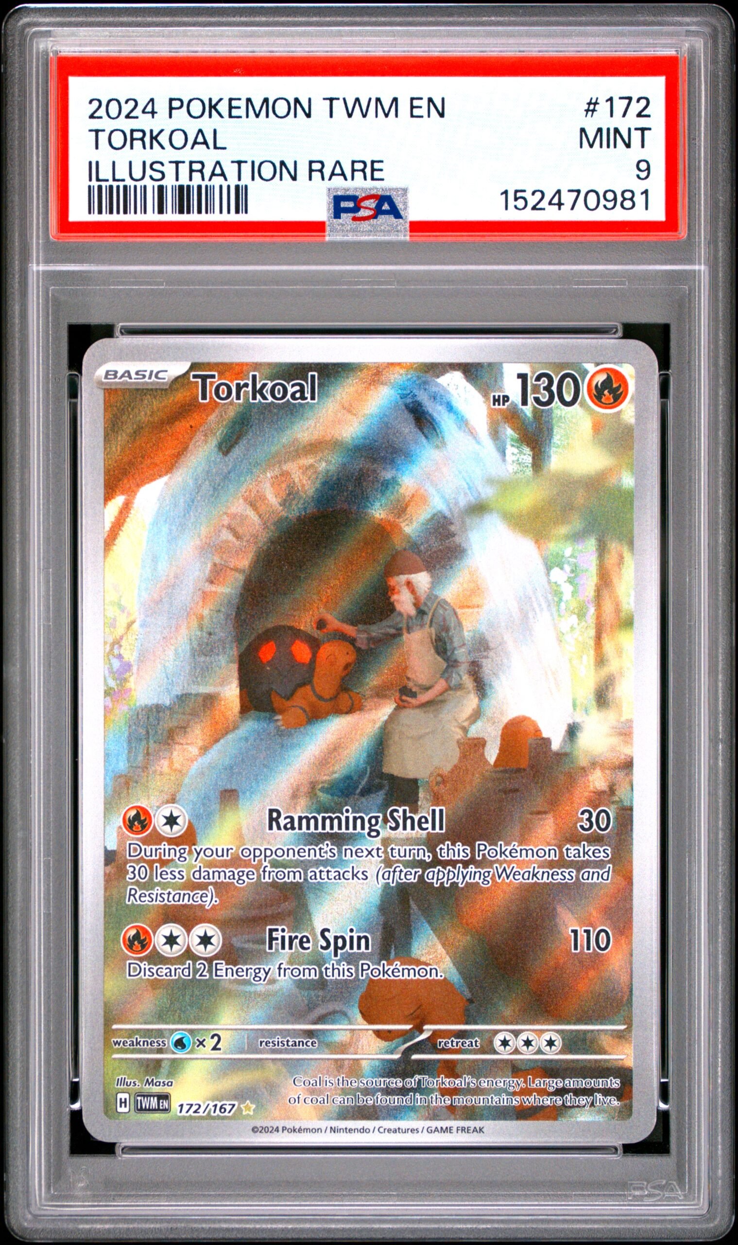 pokémon torkoal #172 twilight masquerade twm psa 9 pokémon torkoal #172 twilight masquerade twm psa 9