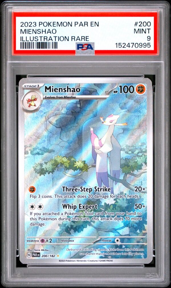 pokémon mienshao #200 paradox rift par psa 9
