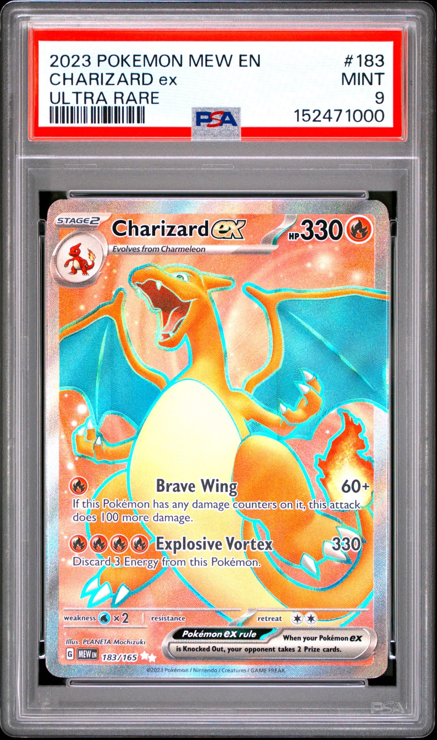 pokémon charizard ex #183 151 mew psa 9 pokémon charizard ex #183 151 mew psa 9