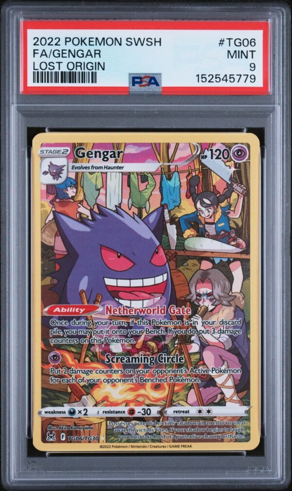 pokémon gengar #tg06 lost origin lor psa 9