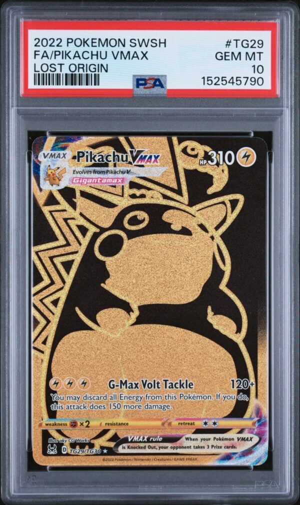 pokémon pikachu vmax #tg29 lost origin lor psa 10