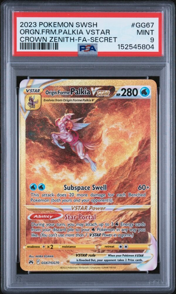 pokémon origin forme palkia #gg67 crown zenith crz psa 9