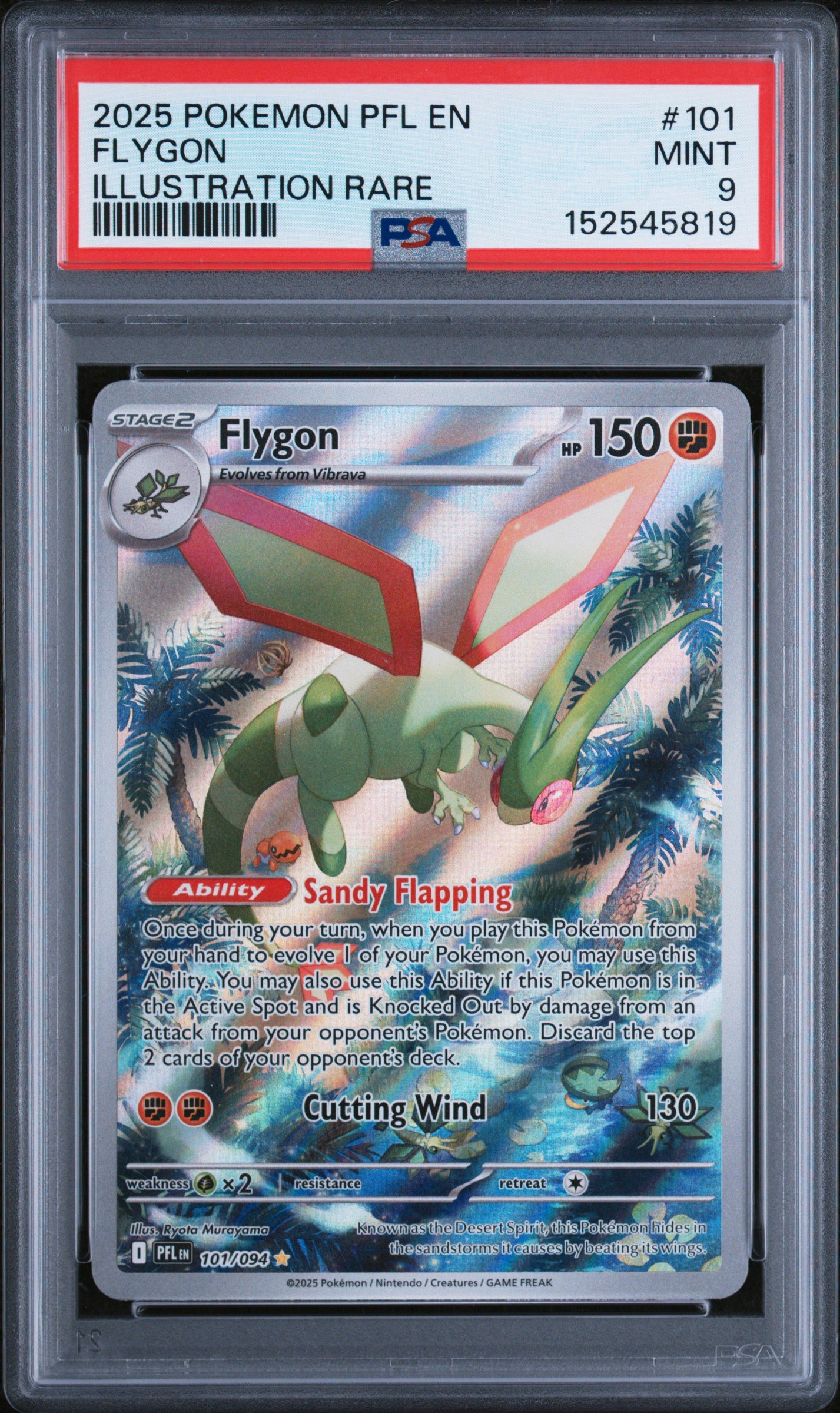 pokémon flygon #101 phantasmal flames pfl psa 9 pokémon flygon #101 phantasmal flames pfl psa 9