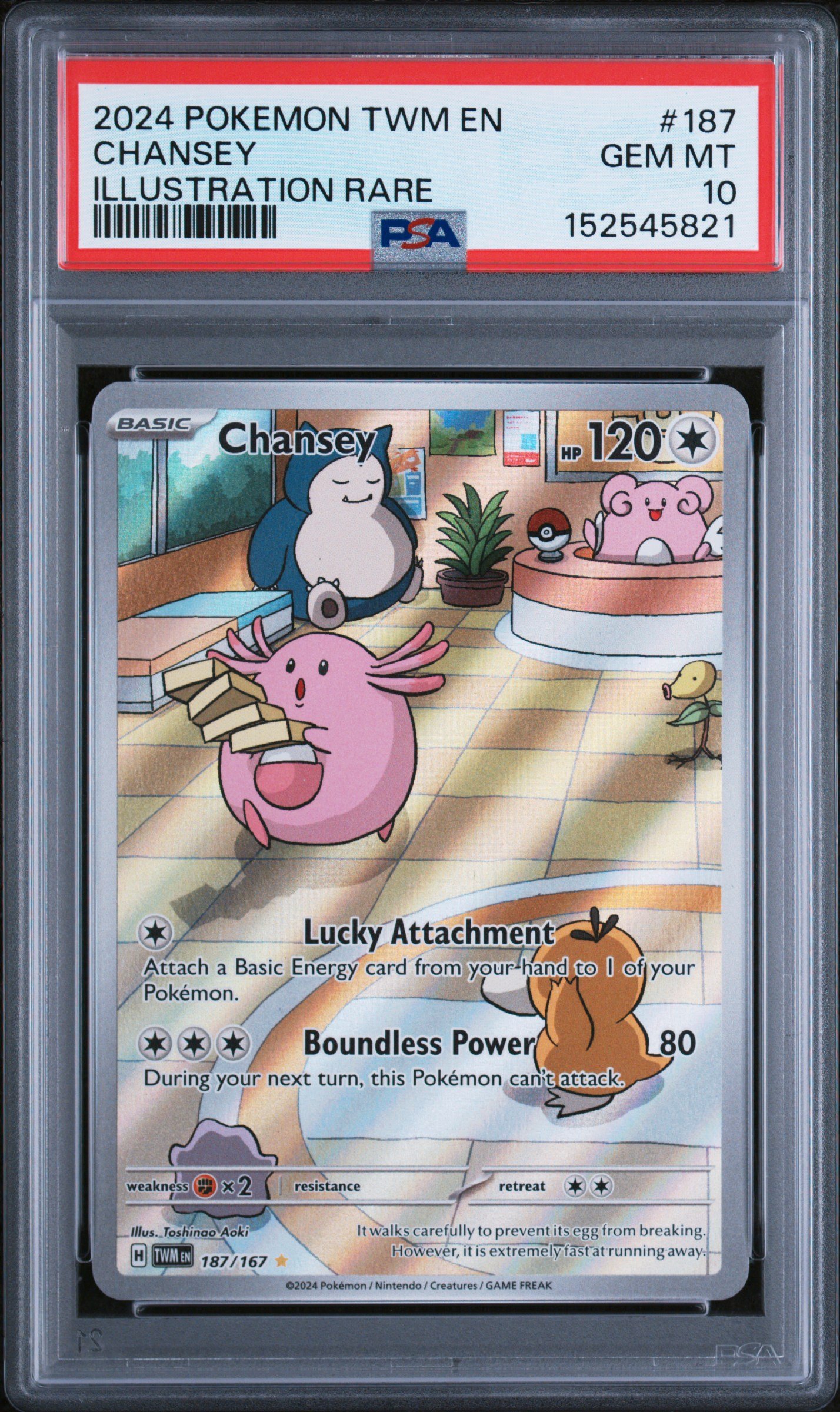 pokémon chansey #187 twilight masquerade twm psa 10 pokémon chansey #187 twilight masquerade twm psa 10