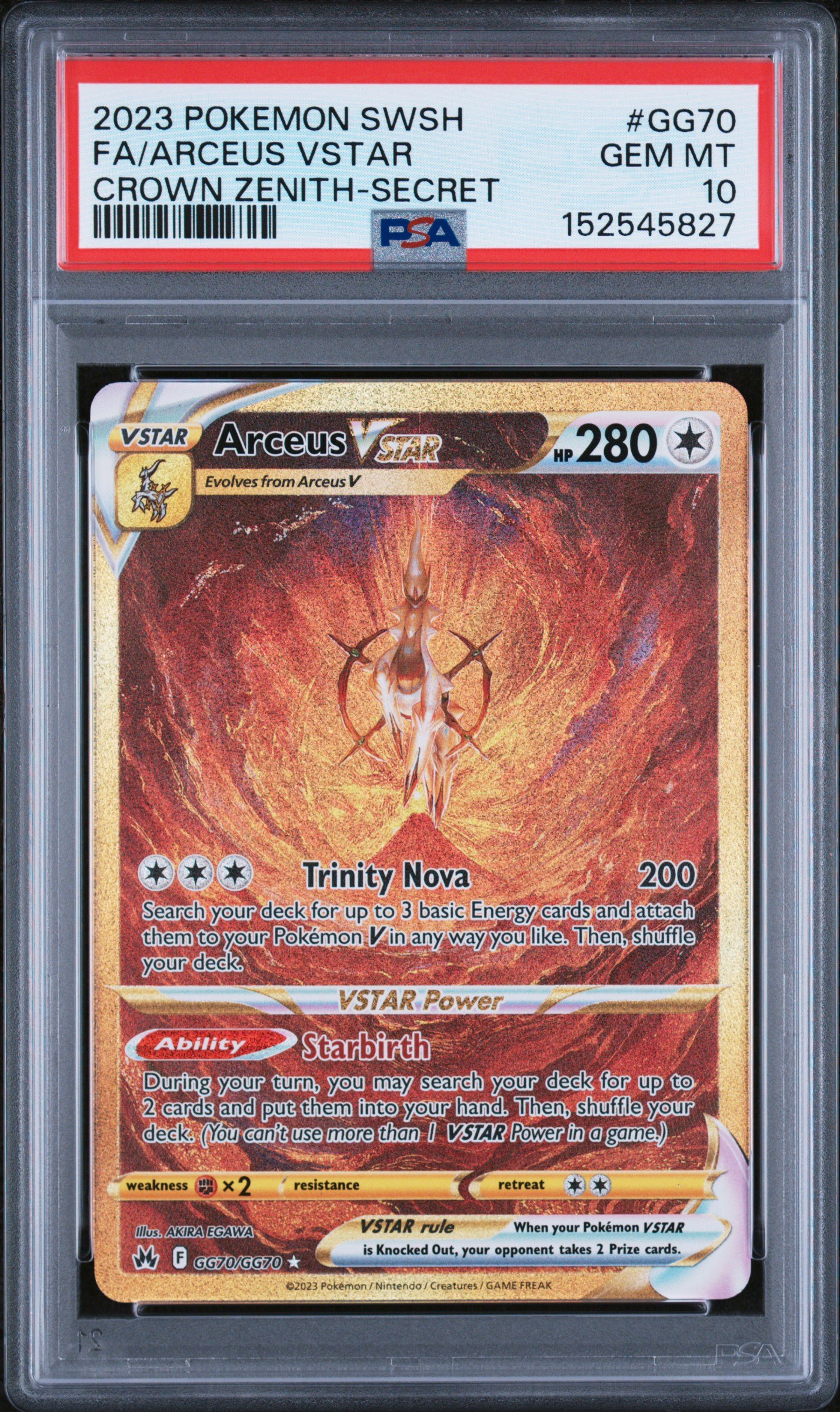 pokémon arceus vstar #gg70 crown zenith crz psa 10 pokémon arceus vstar #gg70 crown zenith crz psa 10