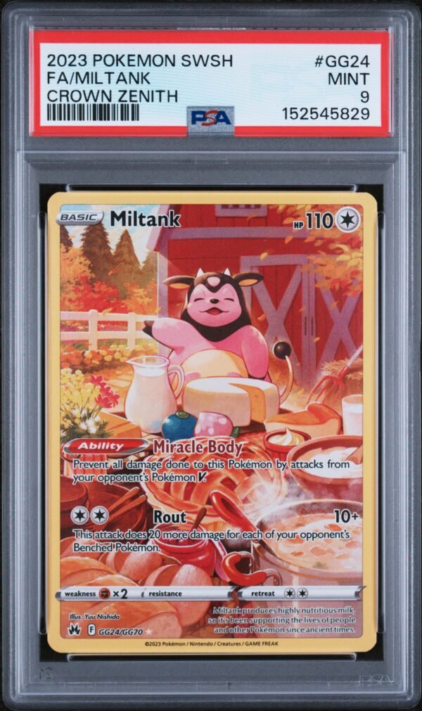 pokémon miltank #gg24 crown zenith crz psa 9