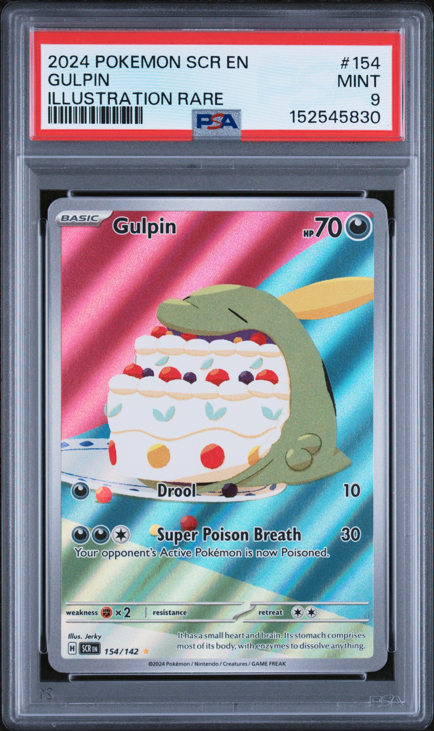 pokémon gulpin #154 scr stellar crown psa 9 pokémon gulpin #154 scr stellar crown psa 9