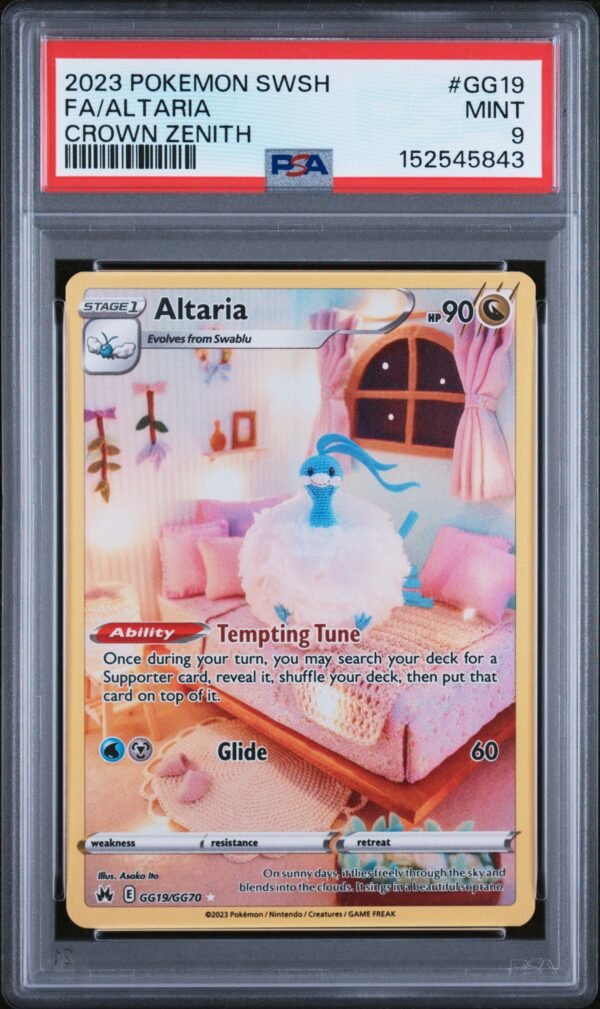 pokémon altaria #gg19 crown zenith crz psa 9