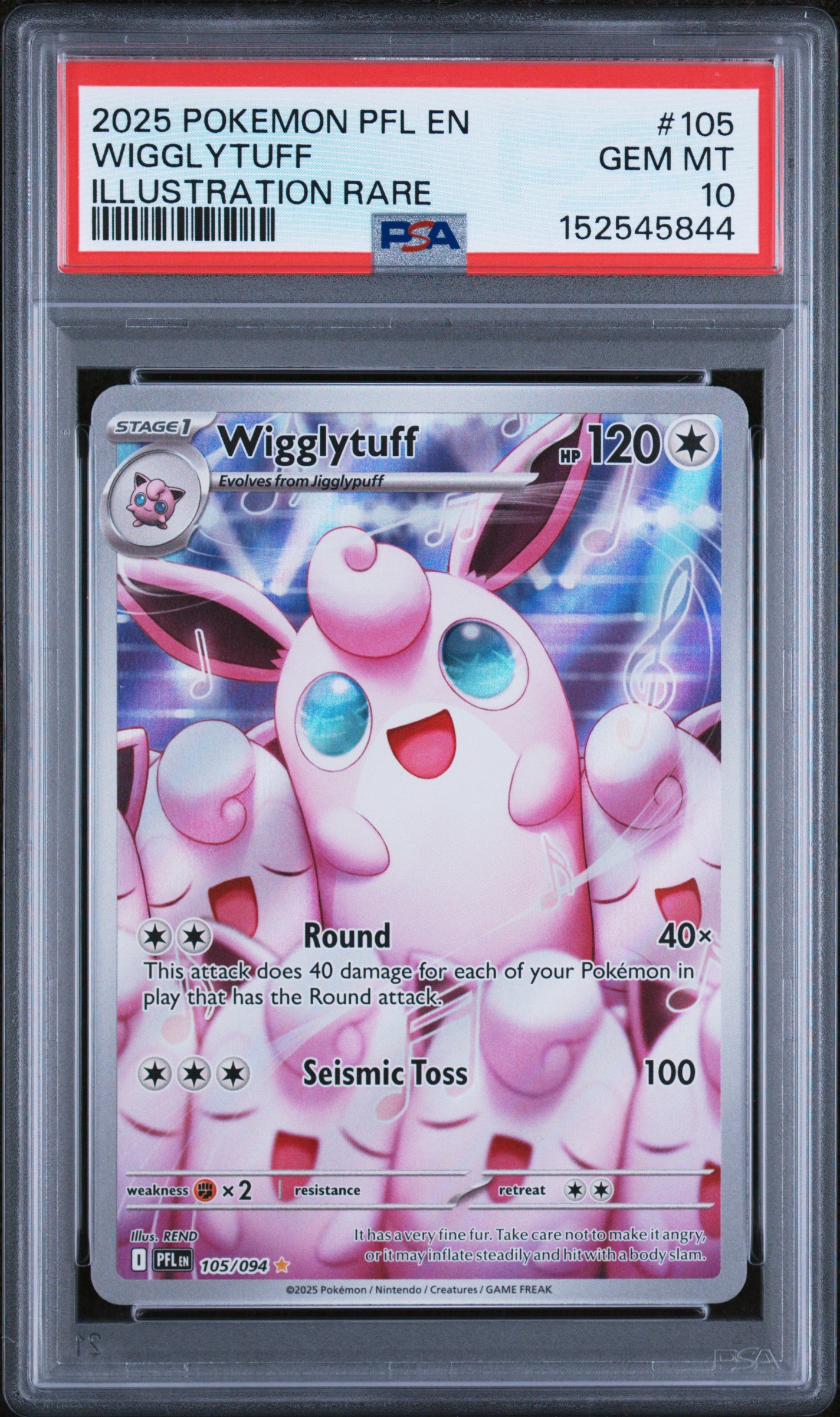 pokémon wigglytuff #105 phantasmal flames psa 10 pokémon wigglytuff #105 phantasmal flames psa 10