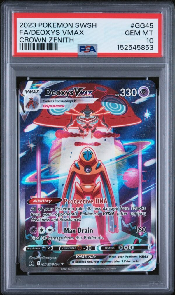 pokémon deoxys vmax #gg45 crown zenith crz psa 10