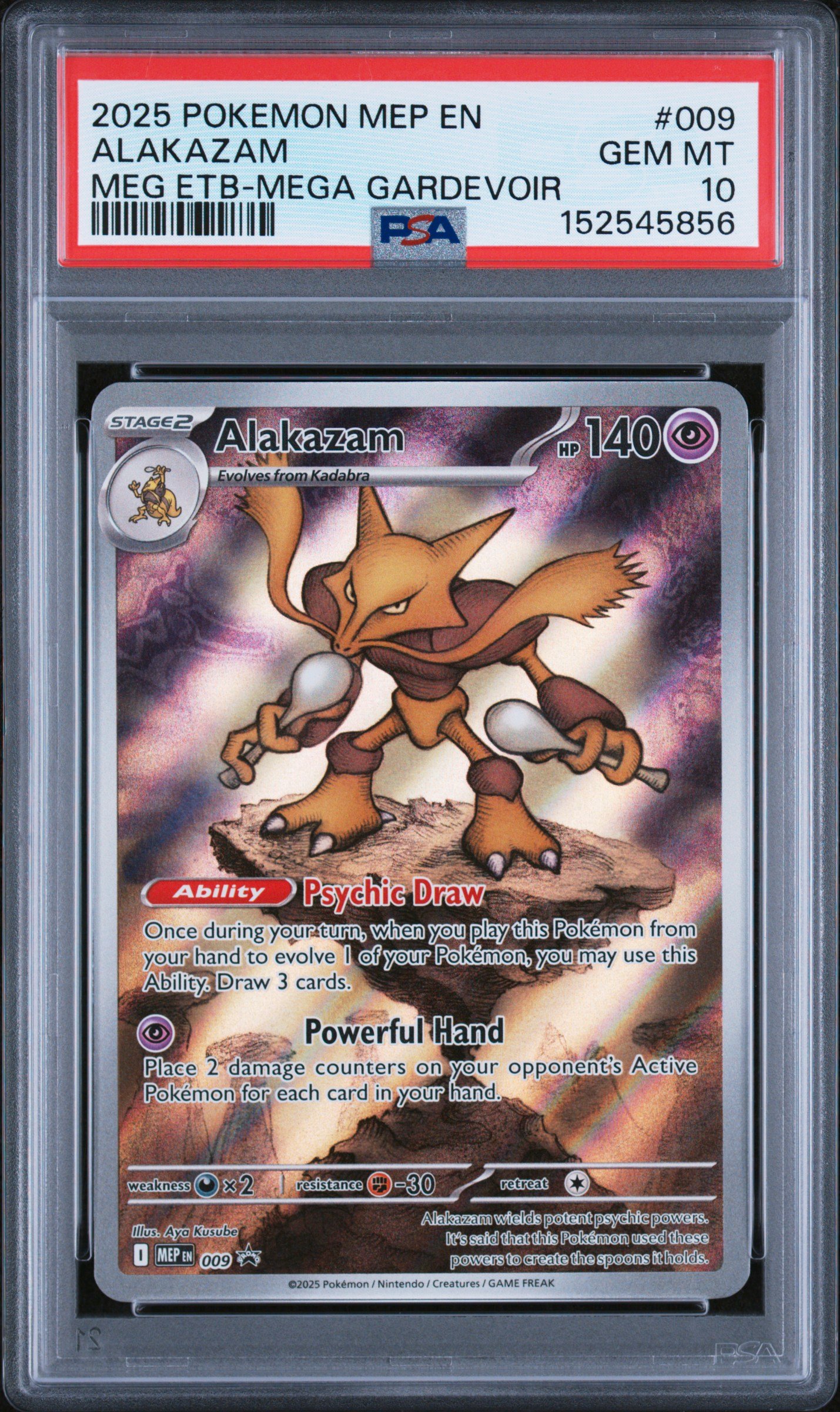 pokémon alakazam #009 mep promo psa 10 pokémon alakazam #009 mep promo psa 10