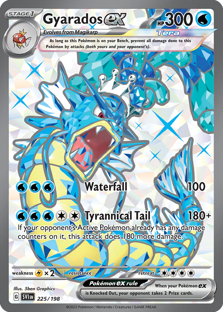 pokémon gyarados ex #225 svi scarlet & violet nm pokémon gyarados ex #225 svi scarlet & violet nm