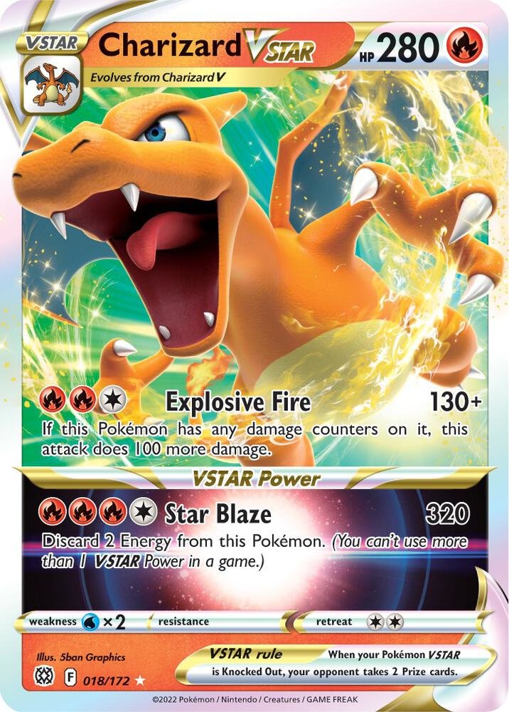 pokémon charizard vstar #018 brs brilliant stars nm pokémon charizard vstar #018 brs brilliant stars nm