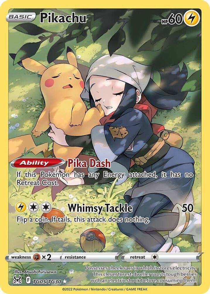 pokémon pikachu #tg05 lost origin lor nm