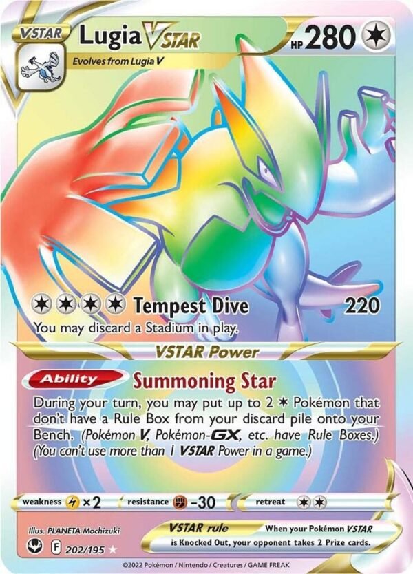 pokémon lugia vstar #202 silver tempest sit nm
