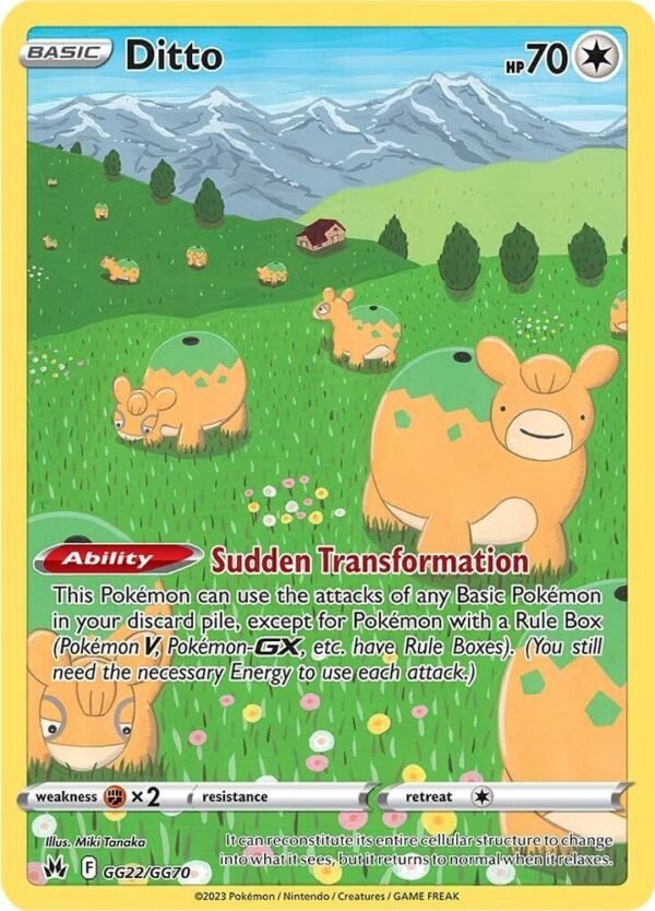 pokémon ditto #gg22 crown zenith crz nm