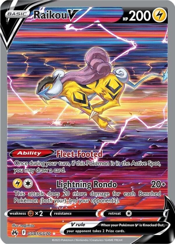 pokémon raikou v #gg41 crown zenith crz nm