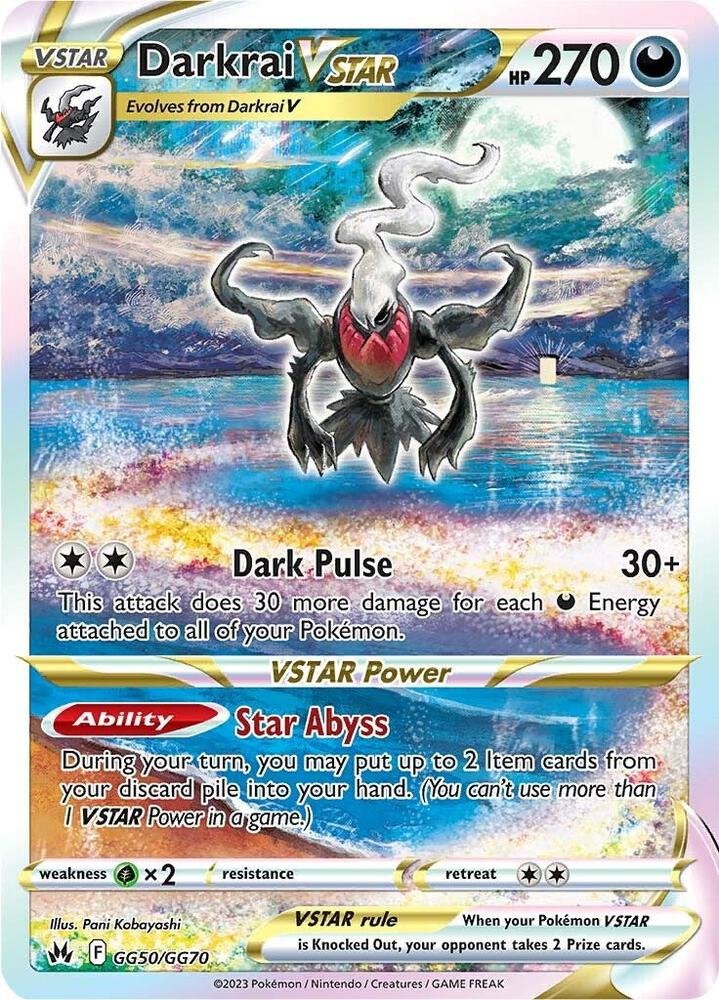 pokémon darkrai vstar #gg50 nm