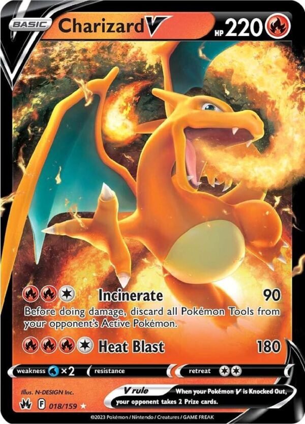 pokémon charizard v #018 crown zenith nm