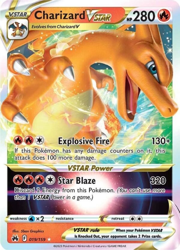 pokémon charizard vstar #018 crown zenith nm
