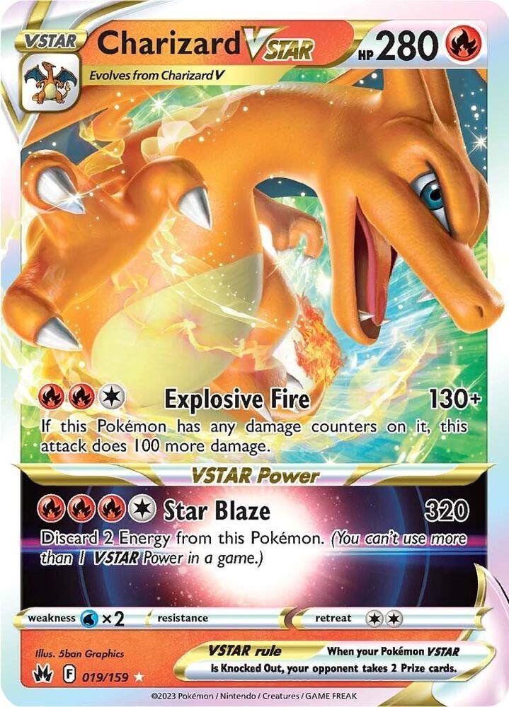 pokémon charizard vstar #018 crown zenith nm pokémon charizard vstar #018 crown zenith nm