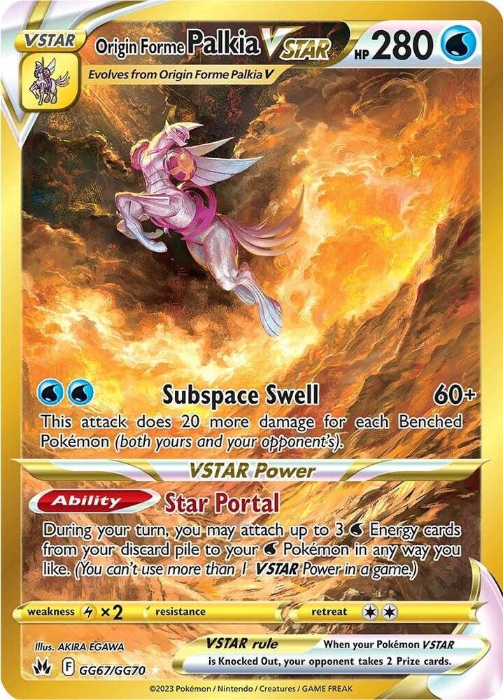 pokémon origin forme palkia vstar #gg67 nm
