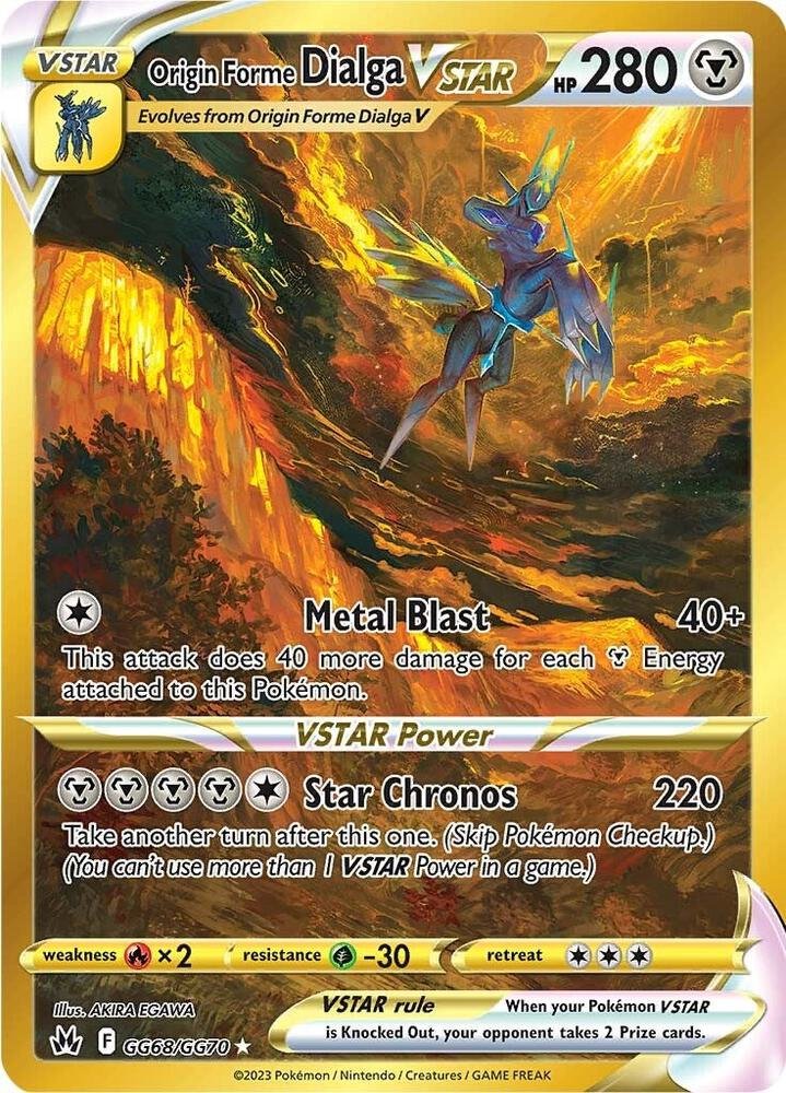 pokémon origin forme dialga vstar #gg68 nm