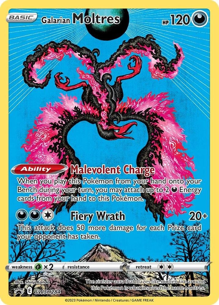pokémon galarian moltres #284 promo nm pokémon galarian moltres #284 promo nm
