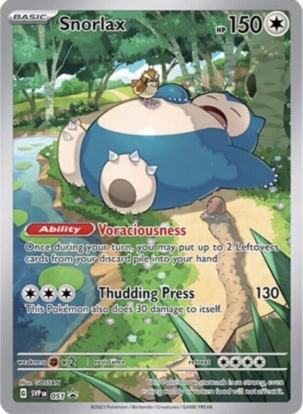 pokémon snorlax #051 promo svp nm