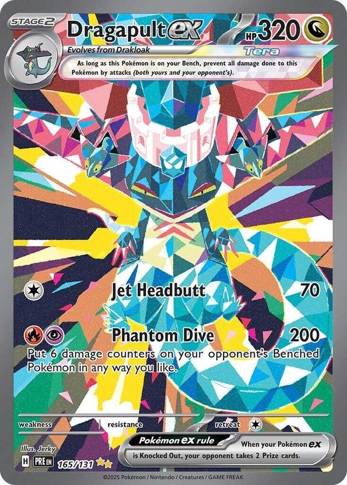 pokémon dragapult ex #165 prismatic evolutions pre nm pokémon dragapult ex #165 prismatic evolutions pre nm