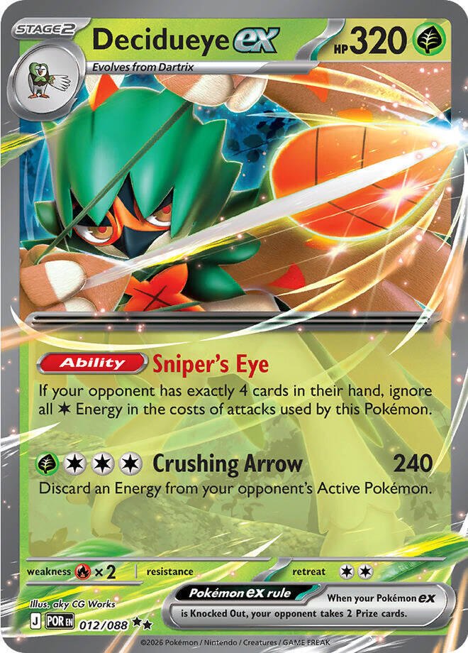 pokémon decidueye ex #012 perfect order por nm pokémon decidueye ex #012 perfect order por nm