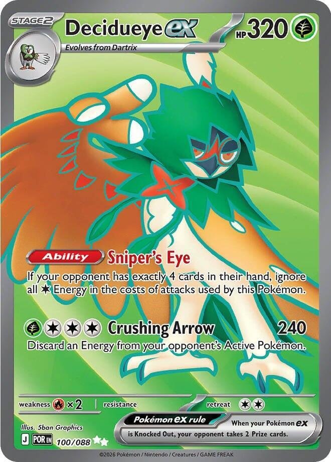 pokémon decidueye ex #100 perfect order por nm pokémon decidueye ex #100 perfect order por nm