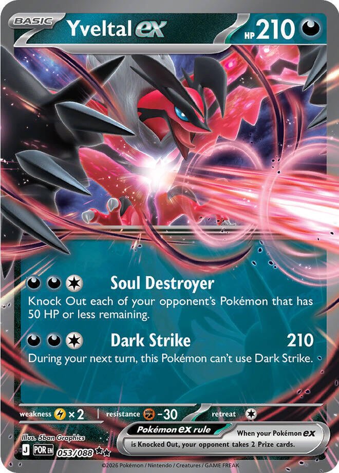 pokémon yveltal ex #053 perfect order por nm pokémon yveltal ex #053 perfect order por nm